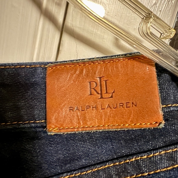 Ralph Lauren Dark Blue Denim Jeans High Waist Straight Leg Sz. 8 - Picture 6 of 16